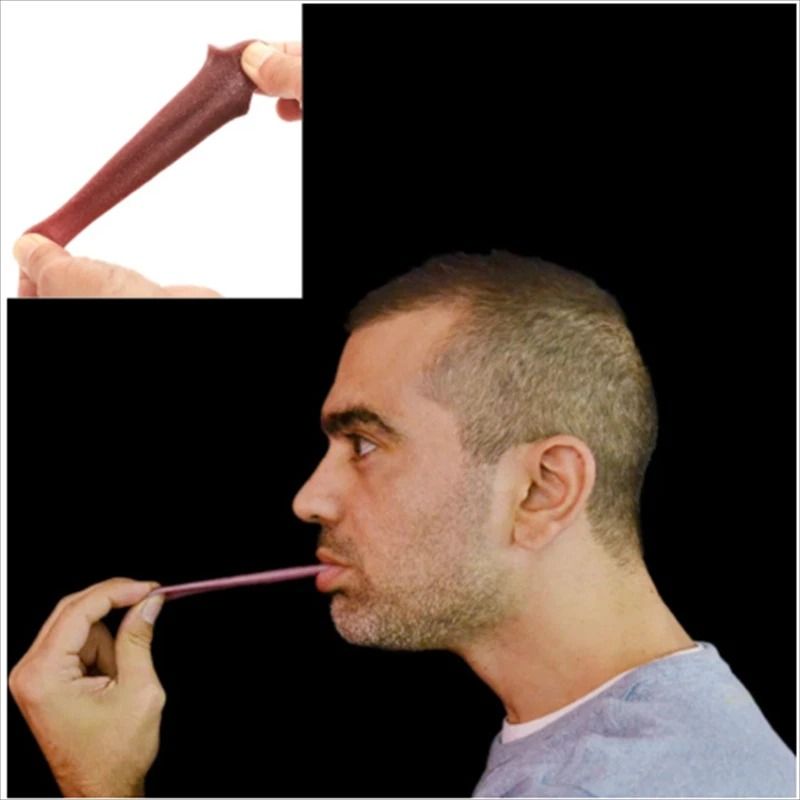 2 Pack Realistic Fake Tongue Stretchable Gag Joke Prank Toy For Magic Tricks Scary Funny Pranks 3