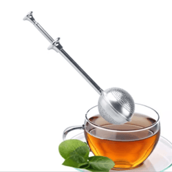 long handle tea ball infuser, stainless steel reusable strainer for loose leaf tea lovers