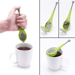 silicone tea infuser strainer, loose leaf steeper & herbal spice infusion tool for perfect brew