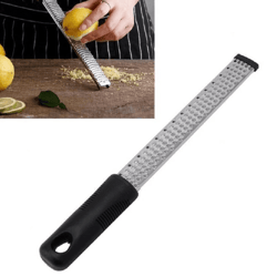 ultra sharp stainless steel cheese & citrus grater zester, deluxe lemon zester food grater tool with safety cover
