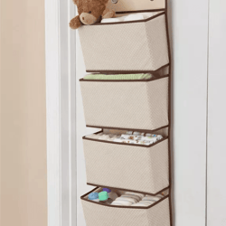 mesh over door storage organizer, hanging closet shelf bag with pockets for toys, kids room, nursery & bathroom shelves