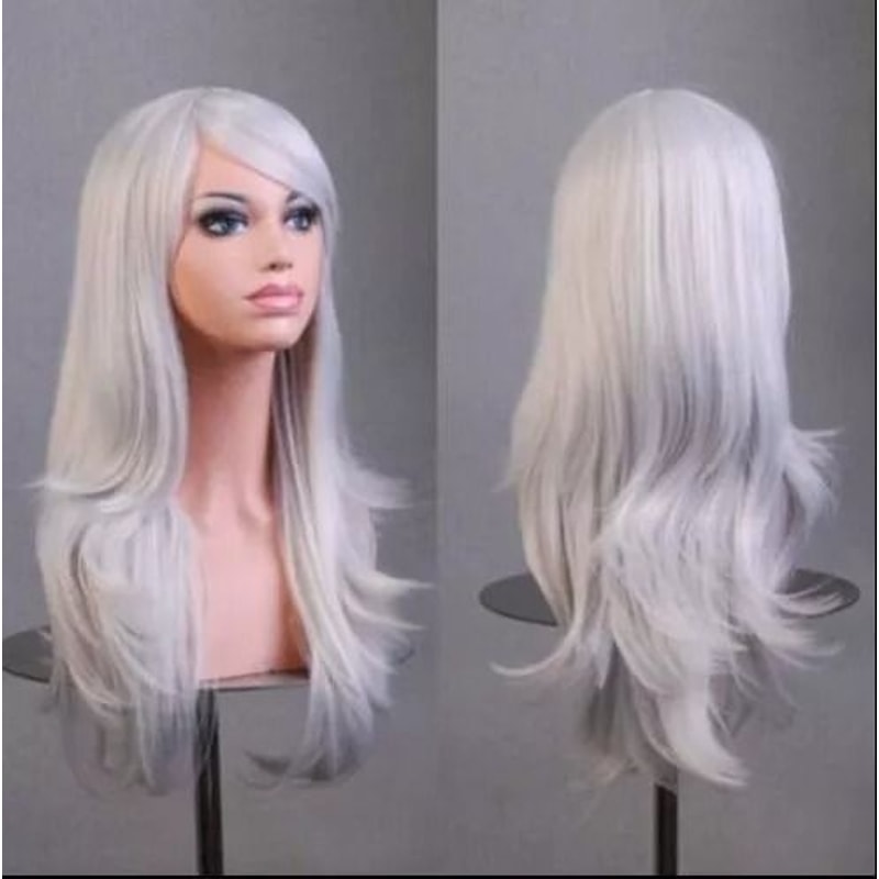 Long Curly Fashion Wig 70cm Wavy Anime Cosplay Costume Party Hair For Women Girls 0