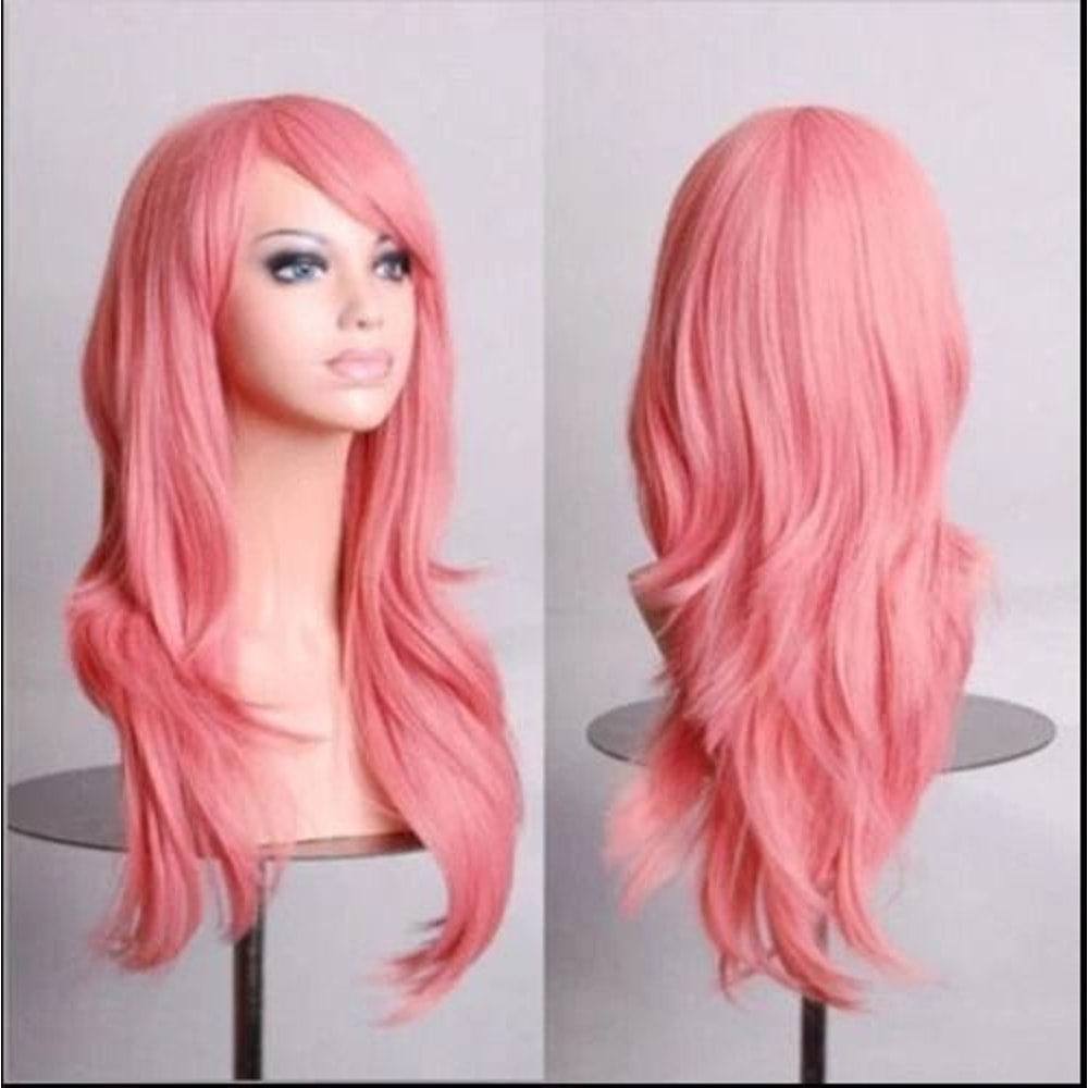 Long Curly Fashion Wig 70cm Wavy Anime Cosplay Costume Party Hair For Women Girls 1