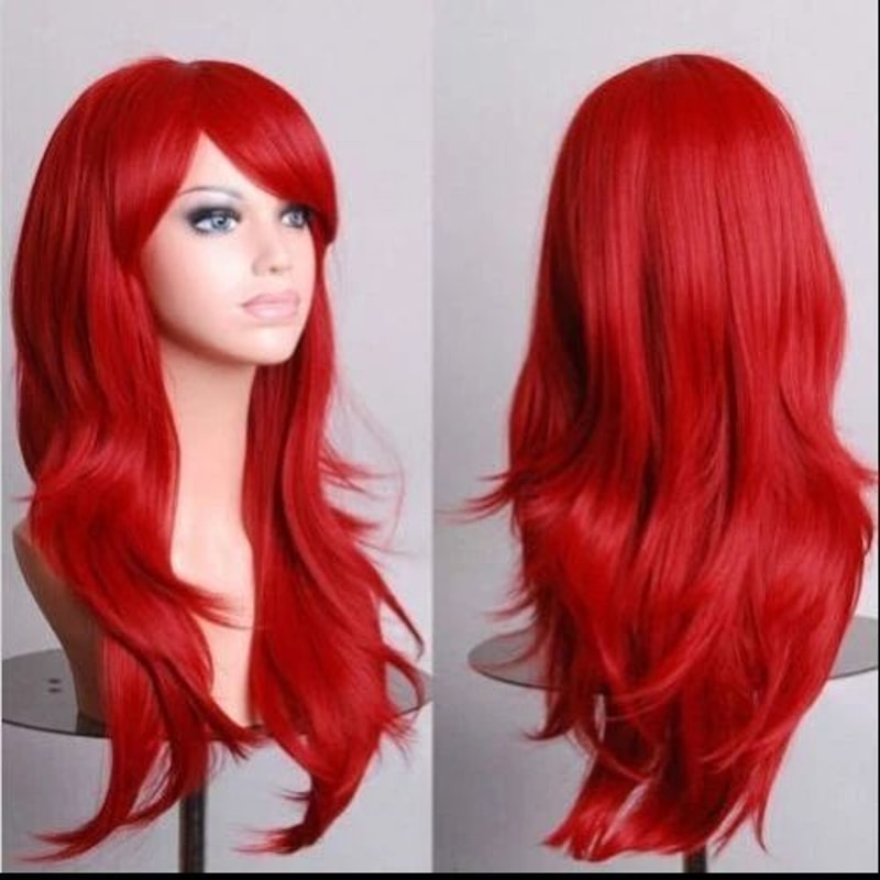 Long Curly Fashion Wig 70cm Wavy Anime Cosplay Costume Party Hair For Women Girls 4