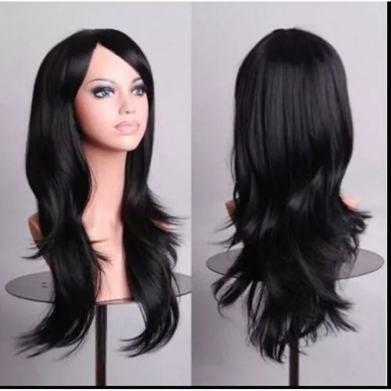 Long Curly Fashion Wig 70cm Wavy Anime Cosplay Costume Party Hair For Women Girls 5