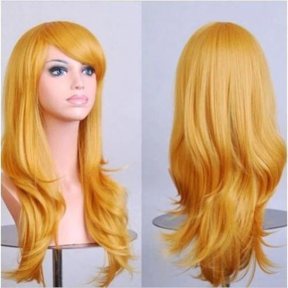 Long Curly Fashion Wig 70cm Wavy Anime Cosplay Costume Party Hair For Women Girls 6