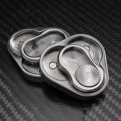 metal fidget spinner for adults, magnetic fidget slider edc toy, adhd, autism sensory stress relief & focus aid