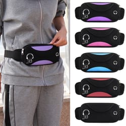 lightweight adjustable marathon jogging bag, waterproof running waist bag, reflective portable sports fanny pack
