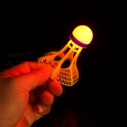 glow in the dark badminton, super durable unbreakable luminous shuttlecocks for night games & outdoor fun