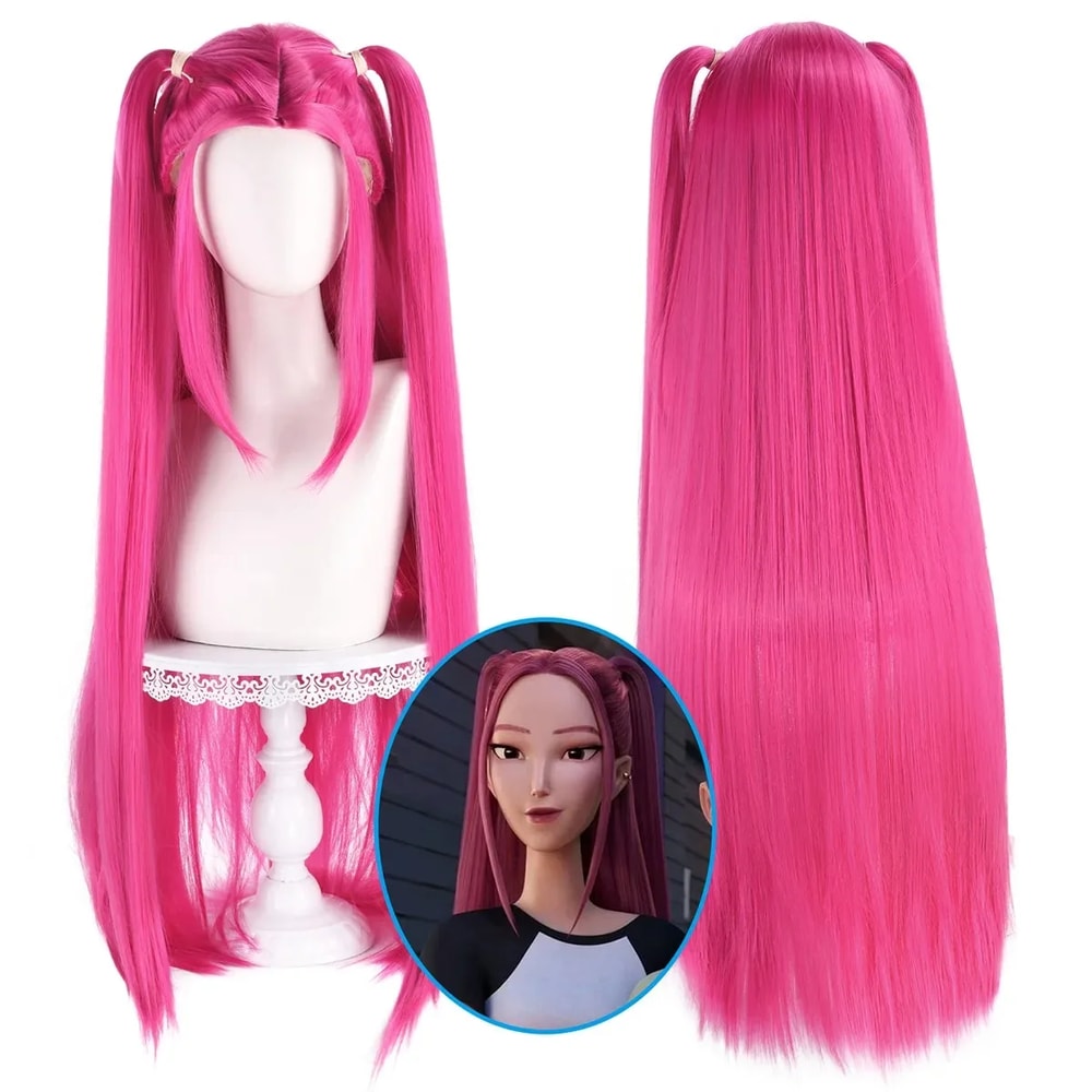 KPop Demon Hunters Cosplay Wigs Rumi Mira Zoey Character Wigs For Halloween AnimeCon Costume Dress