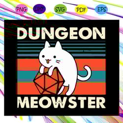 dungeon meowster retro vintage svg