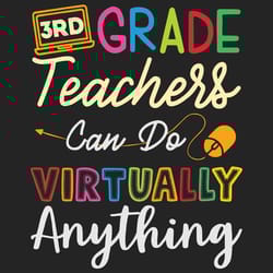 3rd grade teachers can do virtually anything th days svg
