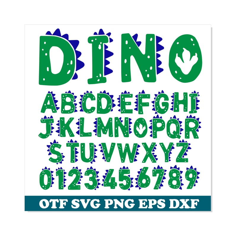 Dinosaur Font svg Cricut 1.png