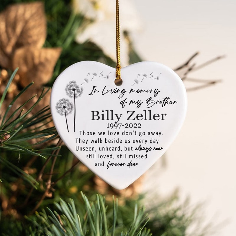 Brother Memorial Ornament, Loving Memory of Brother, Brother In Heaven, Brother Remembrance keepsake, Loss Of Brother, Sympathy Grief.jpg
