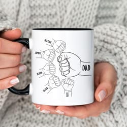 fist bump dad mug, dad gifts, fathers day gifts from daughter, gifts for him, personalized gifts, coffee mug, father gif