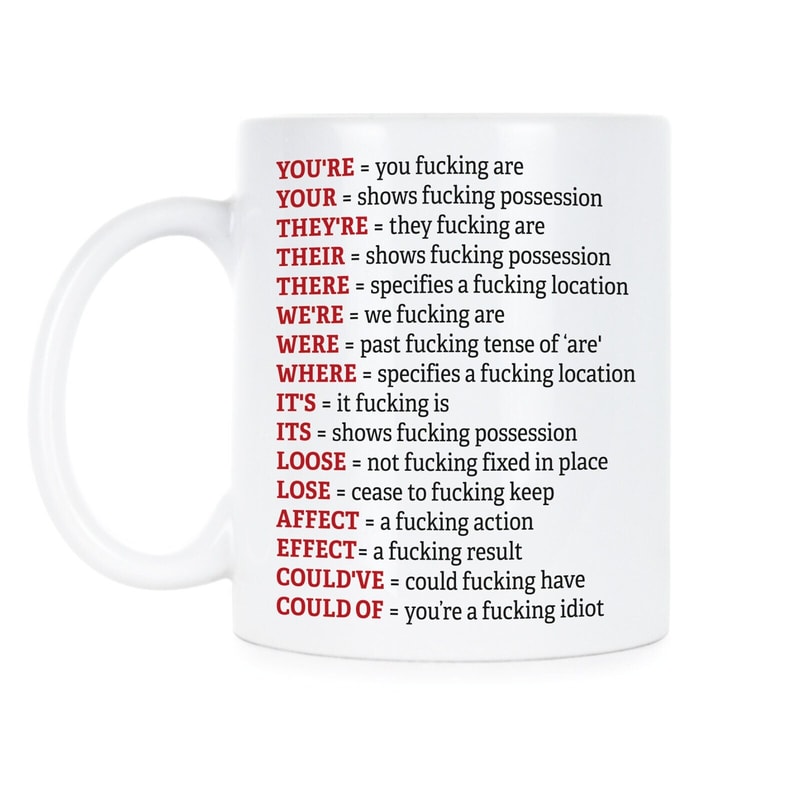 Grammar Police Grammar Mug Fuck Mug English Teacher Gift English Teacher Mug Angry Grammar Mug.jpg
