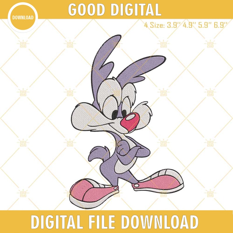 Calamity Coyote Embroidery Designs, Tiny Toon Adventures Characters Embroidery File Digital Download.jpg