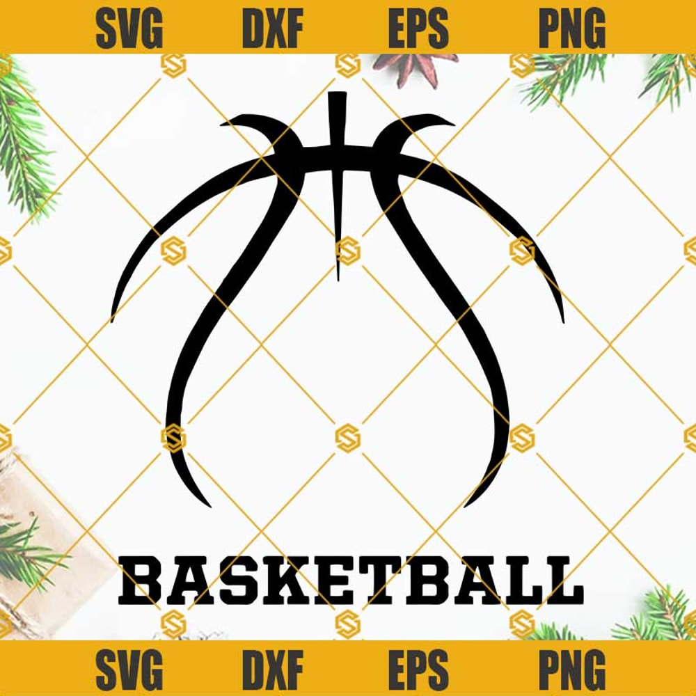 Basketball Outline SVG Files, Basketball SVG PNG DXF EPS Vector Clipart.jpg