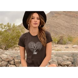 tree shirt, tree silhouette shirt, tree heart shirt, camp outdoors nature campers t-shirt tent forest camper nature love