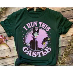 disney villains maleficent runs this castle retro shirt, sleeping beauty aurora princess tee, walt disney world resort f