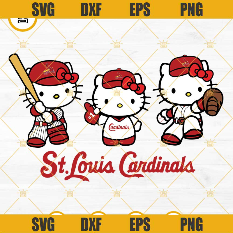 Hello Kitty St Louis Cardinals Baseball SVG PNG DXF EPS.jpg