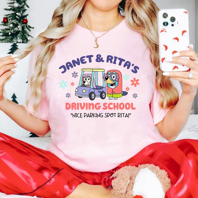 Bluey and Bingo Janet and Rita Driving School Nice Parking Spot Rita Shirt Bluey and Bingo Grannies