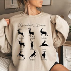 christmas reindeer crew sweatshirt,reindeer shirt,christmas deer shirt,christmas hoodie,christmas gift,reindeer christma