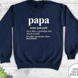 papa noun - unisex crewneck sweatshirt - papa gift - papa to be gifts - papa sweatshirt