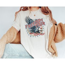 Freedom Tour, Born to Be Free T-Shirt, American Eagle Shirt, Independence Day Shirt, Patriotic Shirt, 4th of July Shirt,