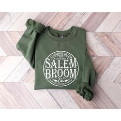 Salem Broom Co Sweater, Salem Massachusetts Tshirt, Hocus Pocus Sweater, Halloween Crewneck Sweatshirt,  Halloween 2023,