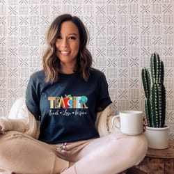 teacher shirt, teach love inspire shirt, elementary school teacher shirt, preschool teacher, teacher appreciation, back