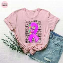 breast cancer ribbon shirt,cancer survivor gift,cancer warrior top,cancer awareness month,pink ribbon,breast cancer warr