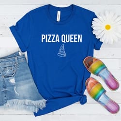 pizza queen t-shirt, pizza lover shirt, pizza slice tee, pocket tee, junk food shirt, food shirts, summer tee