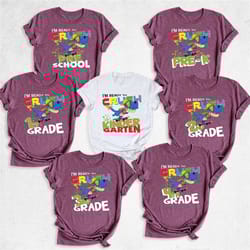 i'm ready to crush 2nd grade, boys back to school, second grade dinosaur shirt, first day of school shirt, second grader