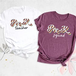 pre-k squad shirt, pre-k teacher shirt, pre-k team shirt, teacher gift shirt, matching preschool shirt, retro pre-k gift