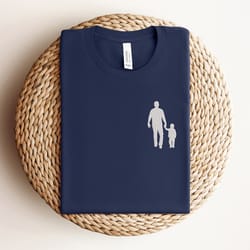 embroidered father and kid shirt, embroidered fathers day shirt, father sweatshirt, fathers day gift from kids