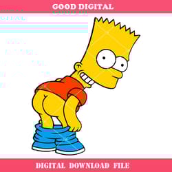 bart simpson ass svg, funny bart simpson svg, the simpsons
