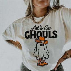 lets go ghouls shirt comfort colors western halloween tshirt lets go girls ghoul gang country music ghost cowgirl hallow