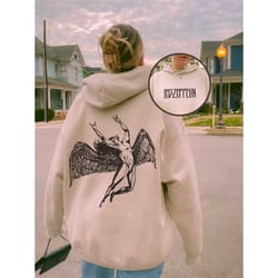 led zeppelin unisex hoodie vintage rock band led zeppelin tour distressed 70s hoodie music concert shirt oversized festi