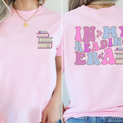 in my reading era shirt, reading lover shirt, retro bookish tee, book lovers gift, book reader shirt, book club crewneck
