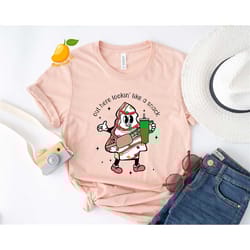 boojee out here lookin like a snack shirt, little debbie christmas tree cake shirt, holiday christmas tree cake tee, chr