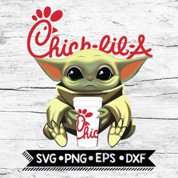 Baby Yoda Chick Fill A SVG Files