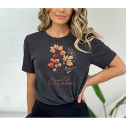 my favorite color is october - women's tee - fall season t-shirt - autumn soft tee