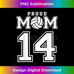 Custom Proud Volleyball Mom Number 14 Personalized Women - Premium PNG Sublimation File