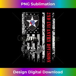 Second to None 2nd Infantry Division Flag Shirt Veterans Day Tank Top - Signature Sublimation PNG File