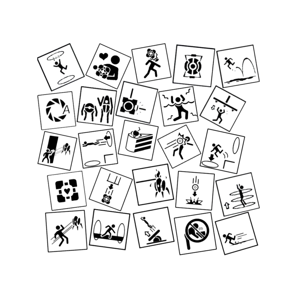 Portal 2 symbols Throw Blanket t.png