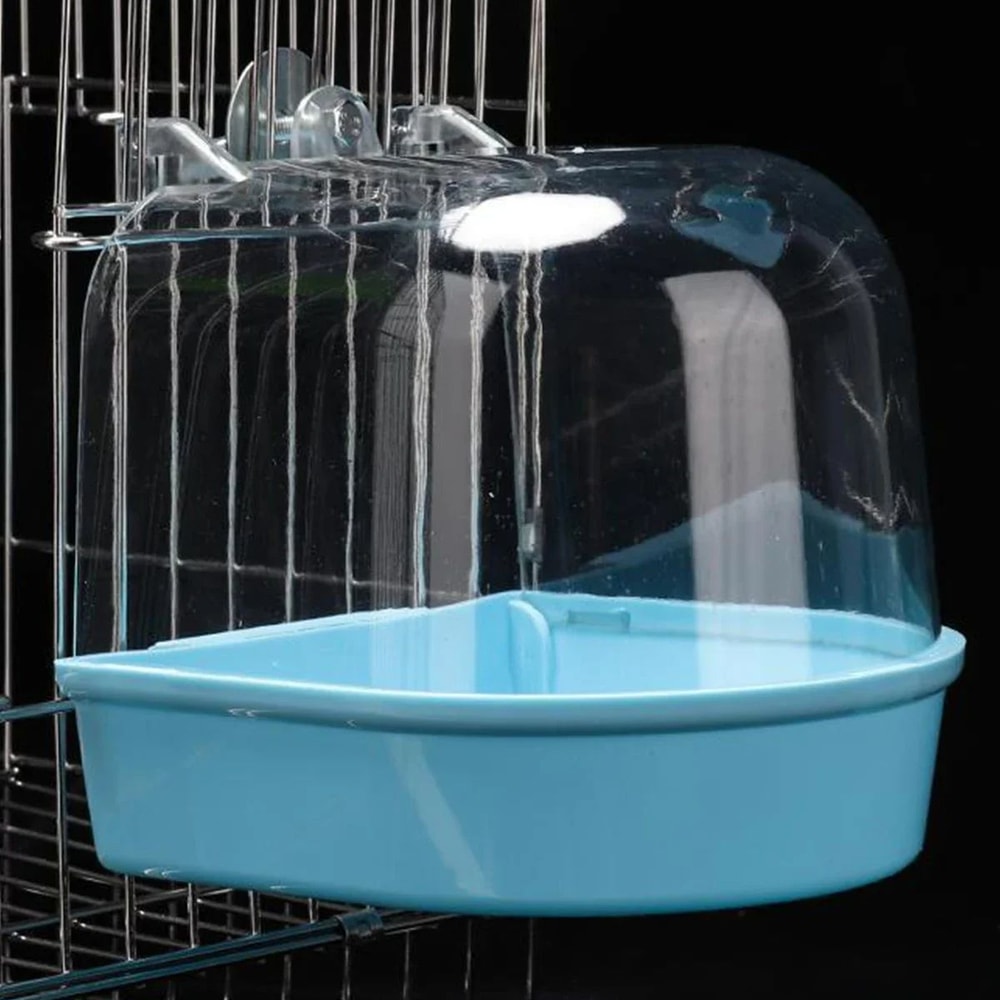 Parrot Bath Box Parakeet Shower Caged Hanging Bird Bath For Canaries Budgerigars And Pet Birds 3