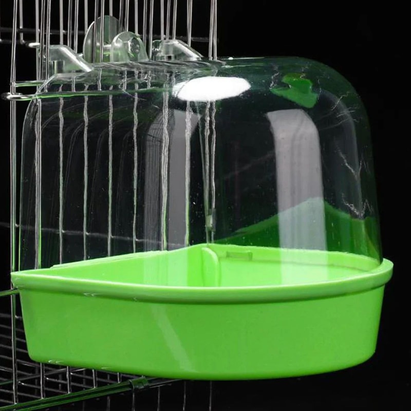 Parrot Bath Box Parakeet Shower Caged Hanging Bird Bath For Canaries Budgerigars And Pet Birds 1