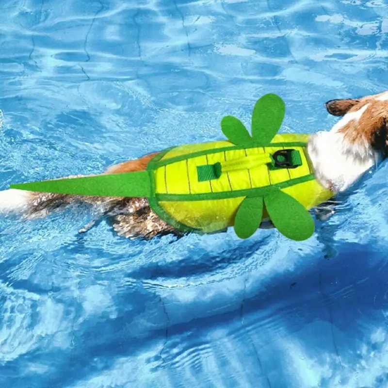 Adjustable Dog Life Vest With Handle Ripstop Waterproof Dog Swimsuit For Safe Boating Swimming 1