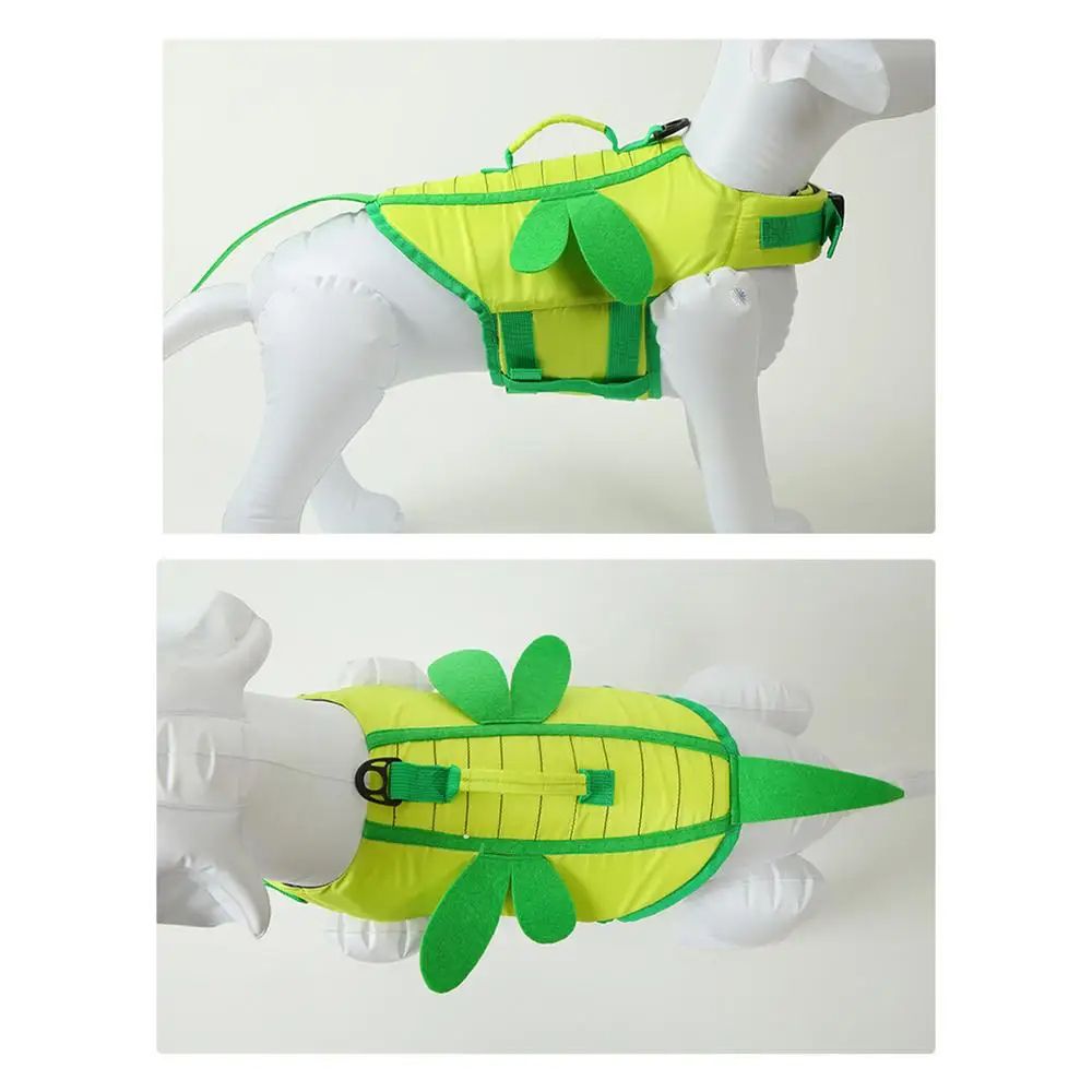 Adjustable Dog Life Vest With Handle Ripstop Waterproof Dog Swimsuit For Safe Boating Swimming 13